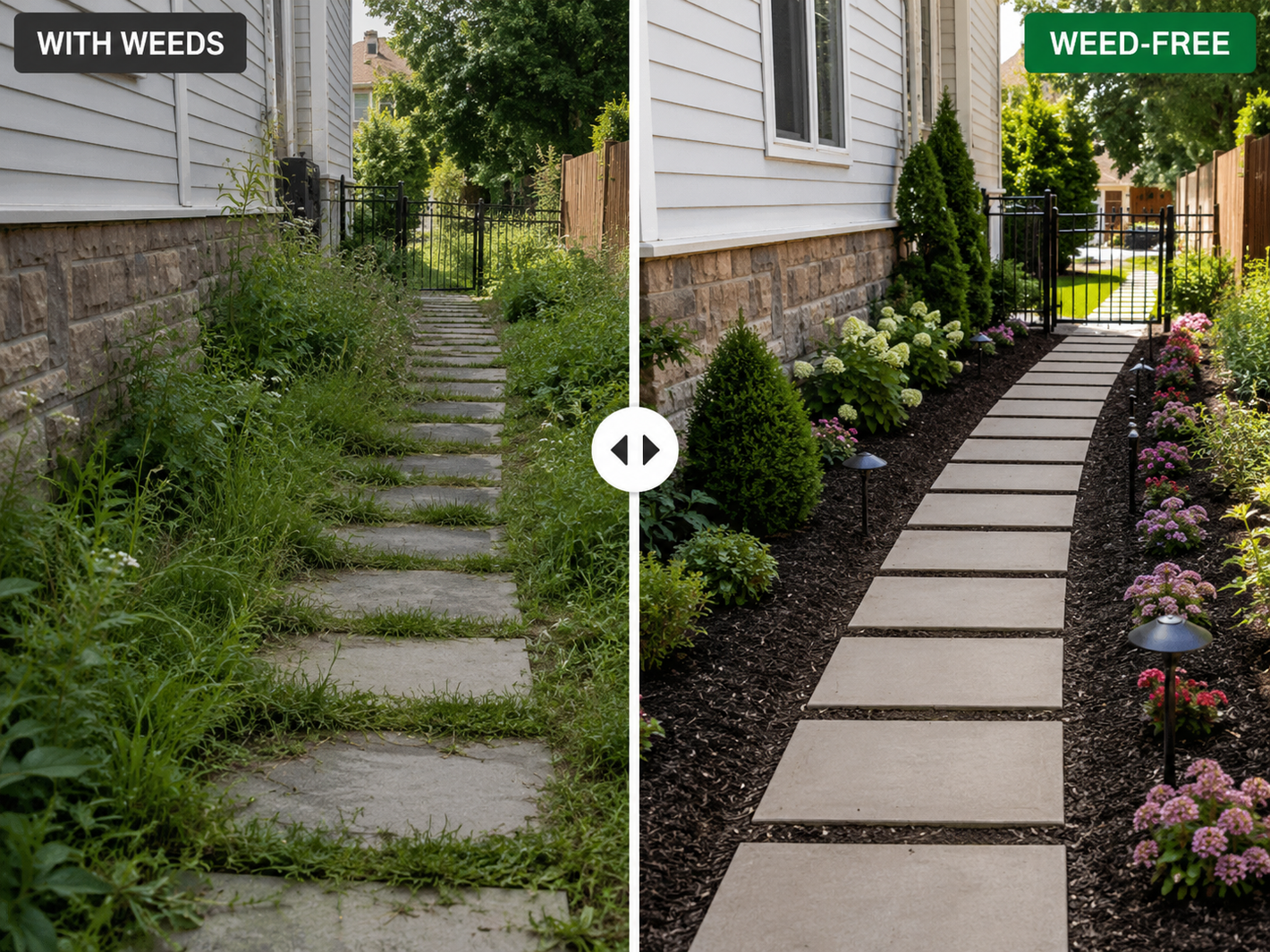 Garden after weed control